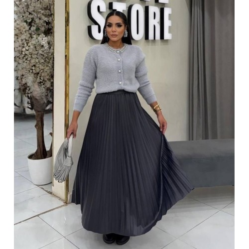 Pleated Leather Skirt Pleated Leather Skirt