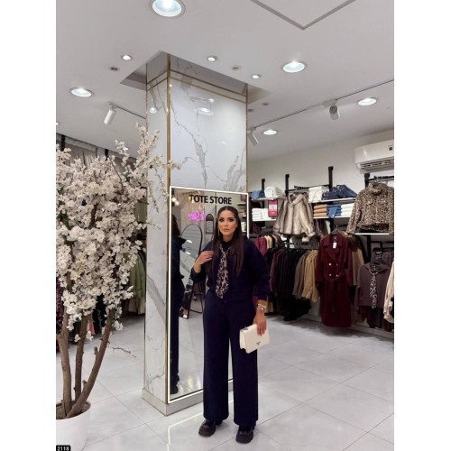 Two-Piece Knit Set with Scarf Two-Piece Knit Set with Scarf