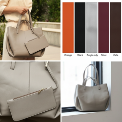 Large Unstructured Bag with Removable Pouch Set Large Unstructured Bag with Removable Pouch Set