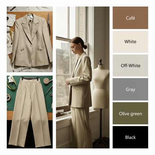 Pinstripe Two-Piece Suit Set Pinstripe Two-Piece Suit Set