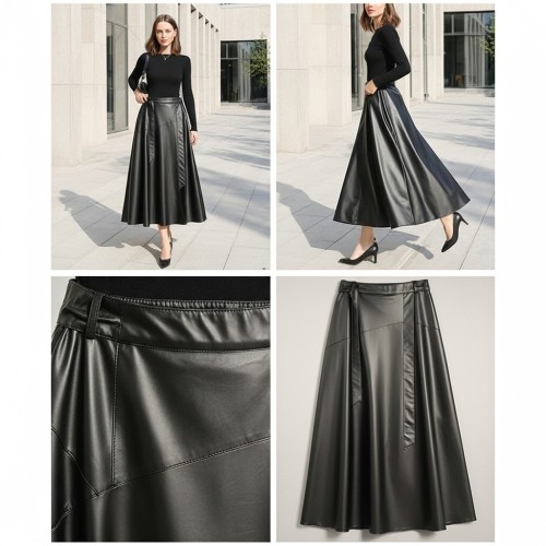 Leather A-Line Skirt Leather A-Line Skirt