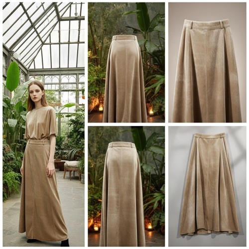 High-Waisted Suede Skirt High-Waisted Suede Skirt