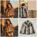 Multi-Tonal Fur Cropped Jacket with Wide Lapel Multi-Tonal Fur Cropped Jacket with Wide Lapel