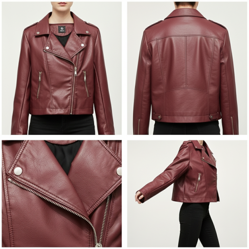 Leather Asymmetrical Biker Jacket Leather Asymmetrical Biker Jacket
