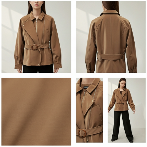Asymmetrical High-Neck Belted Jacket Asymmetrical High-Neck Belted Jacket