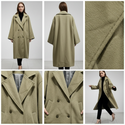 Double-Breasted Textured Oversized Coat Double-Breasted Textured Oversized Coat