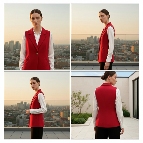 Tailored Sleeveless Blazer Vest Tailored Sleeveless Blazer Vest