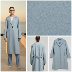 معطف بصف واحد من الأزرار وحزام ربط على الخصر معطف بصف واحد من الأزرار وحزام ربط على الخصر