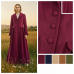 Elegant Button-Front Long Flared Coat Elegant Button-Front Long Flared Coat