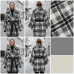 Plaid Fur Belted Coat Plaid Fur Belted Coat