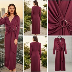 فستان شمواه بتفصيلة حلقة جانبية فستان شمواه بتفصيلة حلقة جانبية