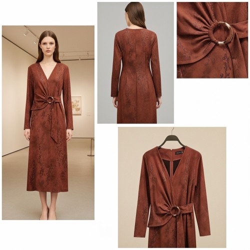 Printed Belted Dress Printed Belted Dress