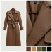 Long Leather Trench Coat Long Leather Trench Coat