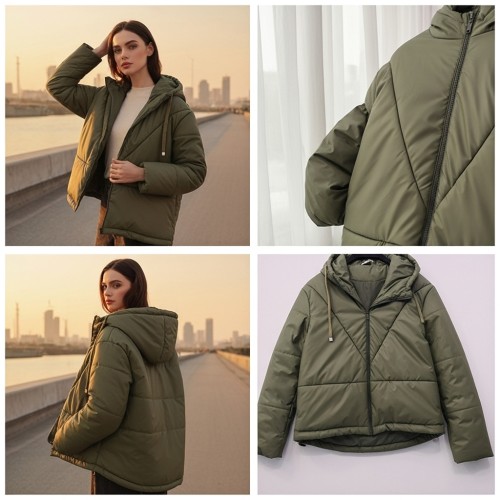 جاكيت بامب مبطن مع كابيشو جاكيت بامب مبطن مع كابيشو