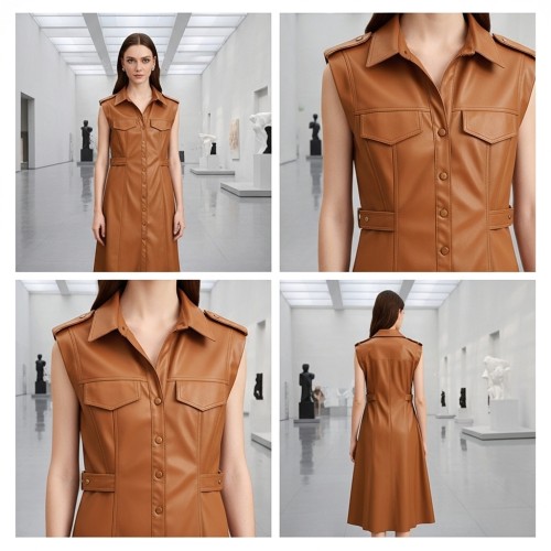 Sleeveless Leather Dress Sleeveless Leather Dress