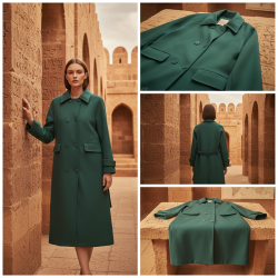 Double-Breasted Mid-Length Coat Double-Breasted Mid-Length Coat